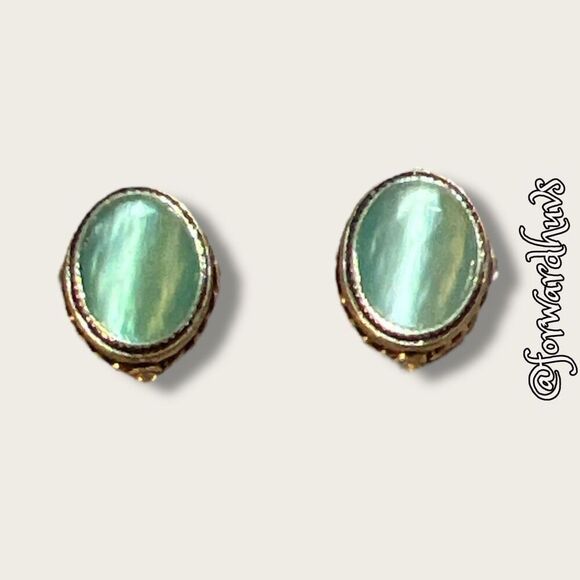 Bundle Sale 3 for $15 | Robin Egg Blue Faceted Earrings with Rhinestone Accents - Picture 1 of 7